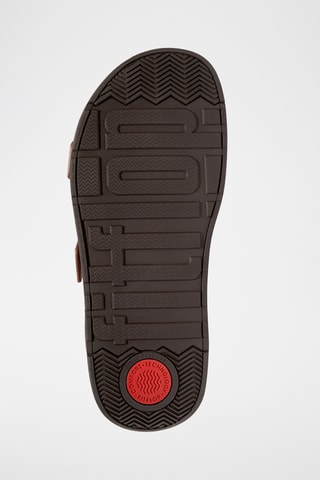Mules plateformes fourrées en cuir Microwobbleboard - Marron