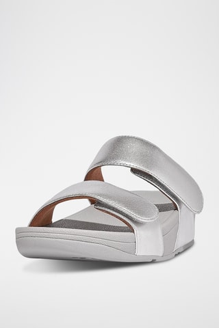 Leren Muiltjes Lulu Leather Slides - Zilverkleurig