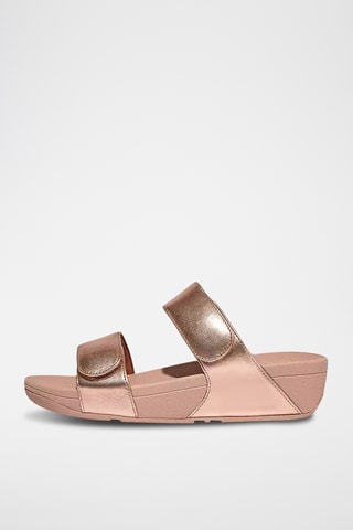 Leren Muiltjes Lulu Leather Slides - Metallic Roze