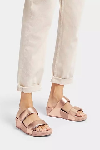 Leren Muiltjes Lulu Leather Slides - Metallic Roze