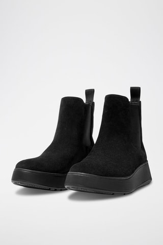 Nubuck Chelsea Boots F-Mode - Zwart