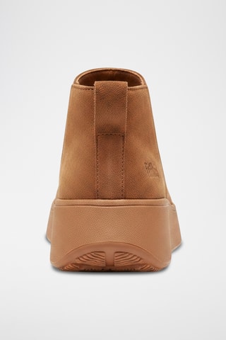 Platform Leren Enkellaarzen F-Mode Suede Flatform - Beige