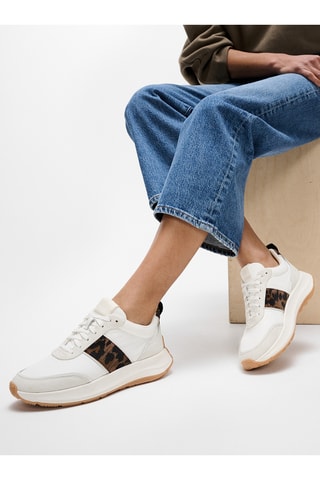 Baskets en cuir Microwobbleboard - Blanc
