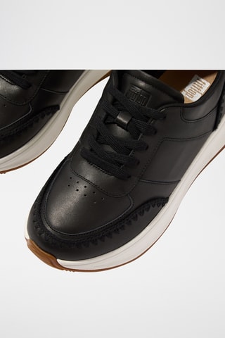Baskets plateformes en cuir Microwobbleboard - Noir