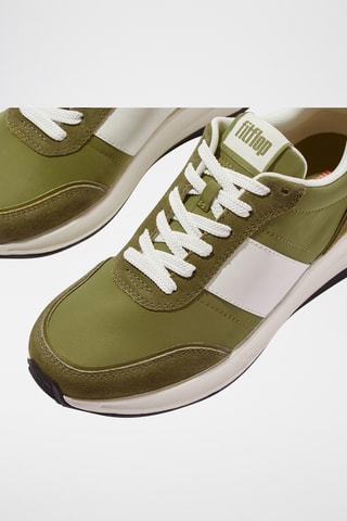 Baskets plateformes en nubuck Microwobbleboard - Vert olive