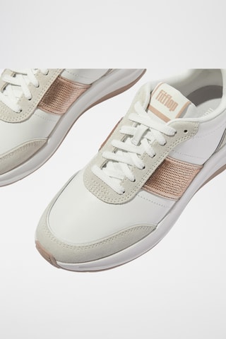 Leren Sneakers Microwobbleboard - Wit en Beige