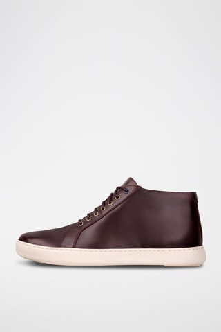 Baskets montantes en cuir Andor - Bordeaux