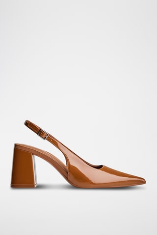 Escarpins vernis - Camel