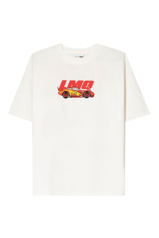 T-shirt Flash McQueen Cars Disney Pixar - Blanc