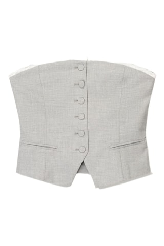 Top bustier - Gris clair
