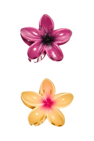 2 pinces à cheveux - Violet foncé