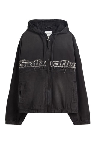 Veste en jean à capuche - Noir