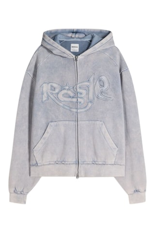 Sweat à capuche - Bleu-gris