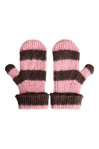 Moufles - Rose et marron
