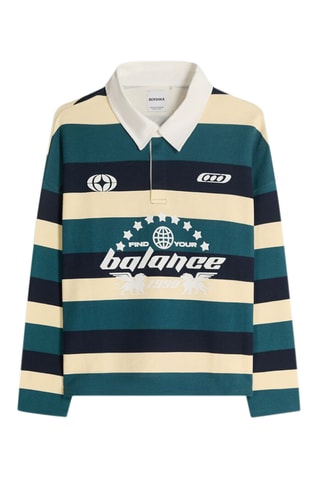 Polo - Vert foncé et beige