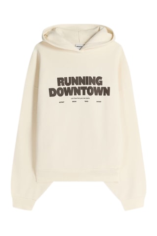 Sweat à capuche - Ecru