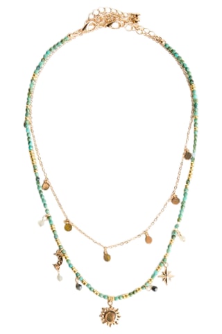 Collier - Doré et vert clair