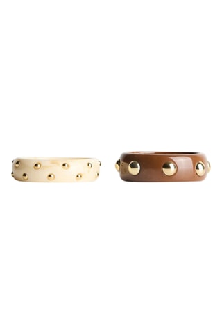 2 bracelets - Marron et beige