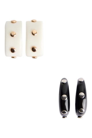 2 paires de puces - Blanc et noir