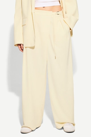Pantalon taille haute - Jaune