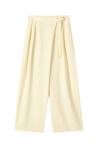 Pantalon taille haute - Jaune