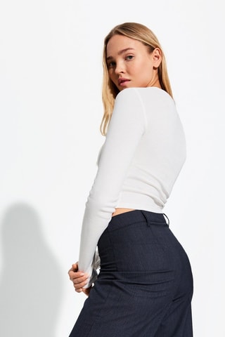 Pantalon wide legs - Bleu marine