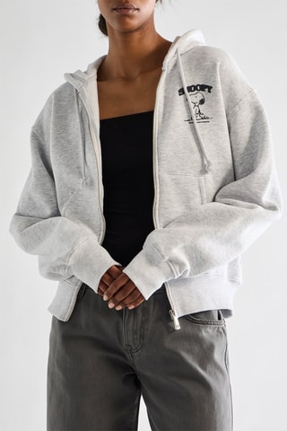Sweat à capuche Snoopy et Les Peanuts - Gris clair chiné