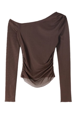 Top drapé - Marron