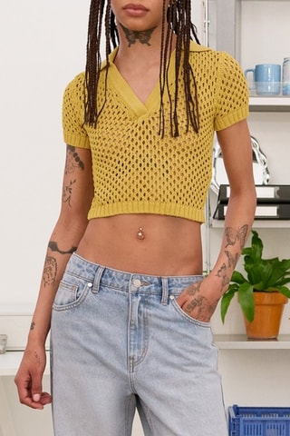 Crop top - Moutarde
