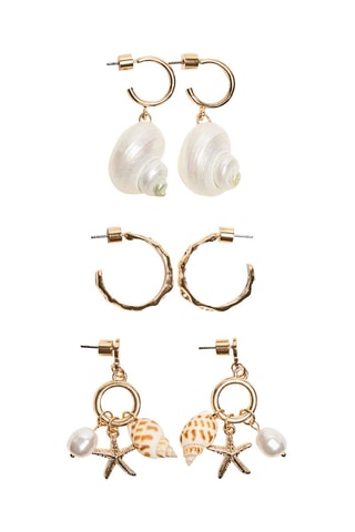 3 paires de boucles d’oreilles - Doré