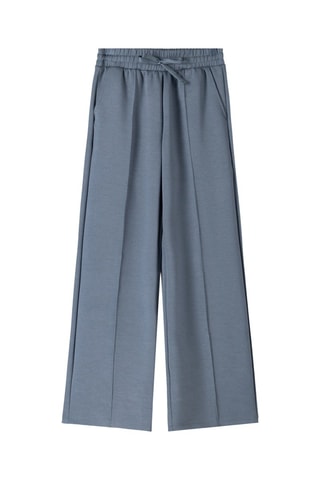 Pantalon wide legs - Bleu-gris