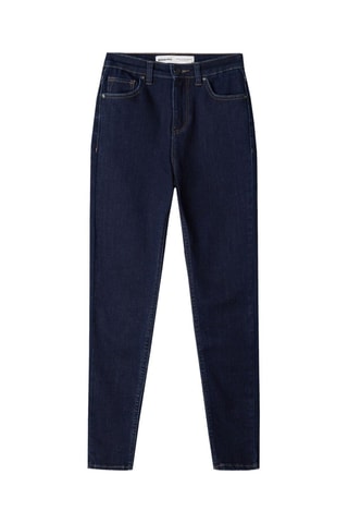 Jean skinny taille haute - Bleu marine