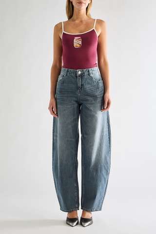 Jean taille haute - Bleu