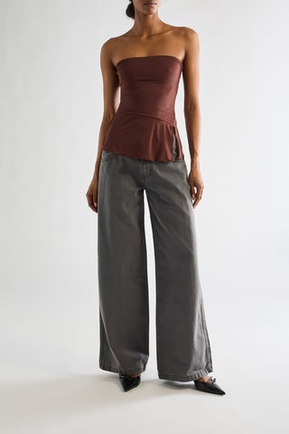 Top bustier - Marron