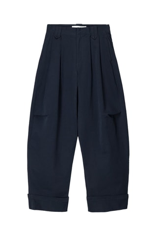 Pantalon ballon taille haute - Bleu marine