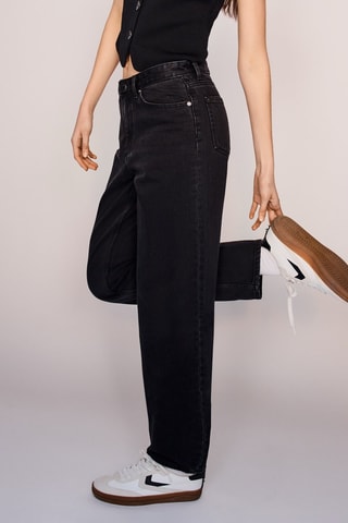 Jean mom taille haute - Noir