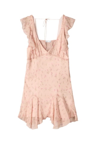 Robe volantée - Rose poudré