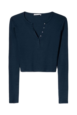 T-shirt cropped - Bleu marine