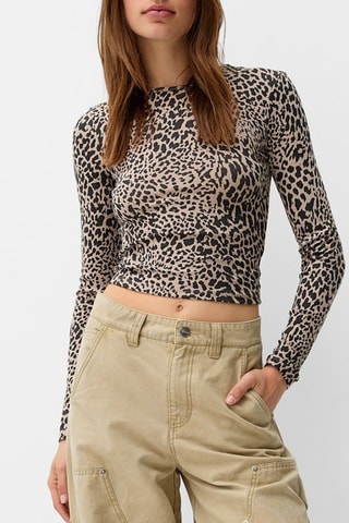 T-shirt cropped - Beige