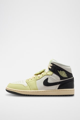 Air Jordan 1 Mid SE en cuir - Anthracite et vert