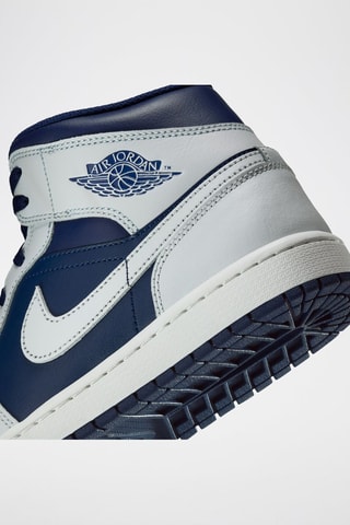 Air Jordan 1 en cuir  - Blanc et bleu marine