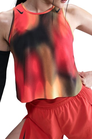 Débardeur de running tie and dye Aeroswift - Jaune et noir