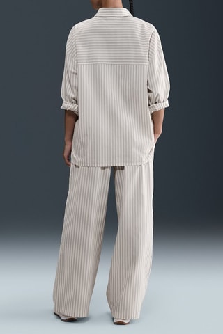 Pantalon ample - Gris et écru