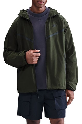 Veste à capuche Nike tech - Vert foncé