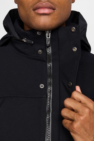 Veste à capuche en laine - Noir