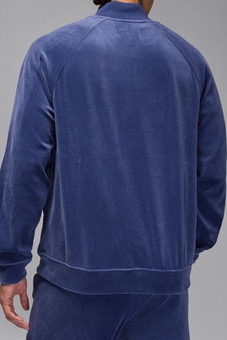 Veste de basketball en velours Brooklyn - Bleu marine