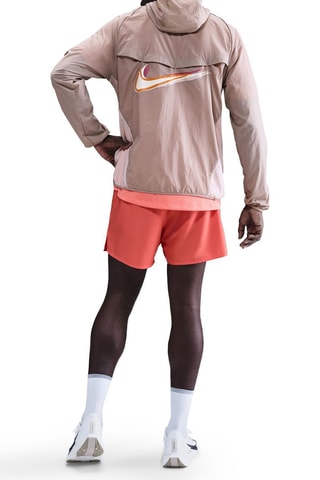 Veste de running à capuche Stride - Marron