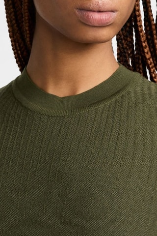 Robe midi en laine Every Stitch - Vert