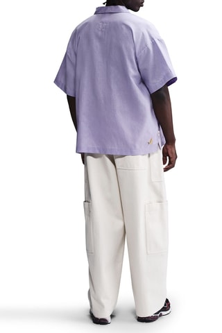 Chemise en lin - Violet - Nike