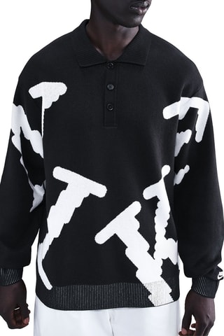 Polo de rugby Club - Noir et blanc